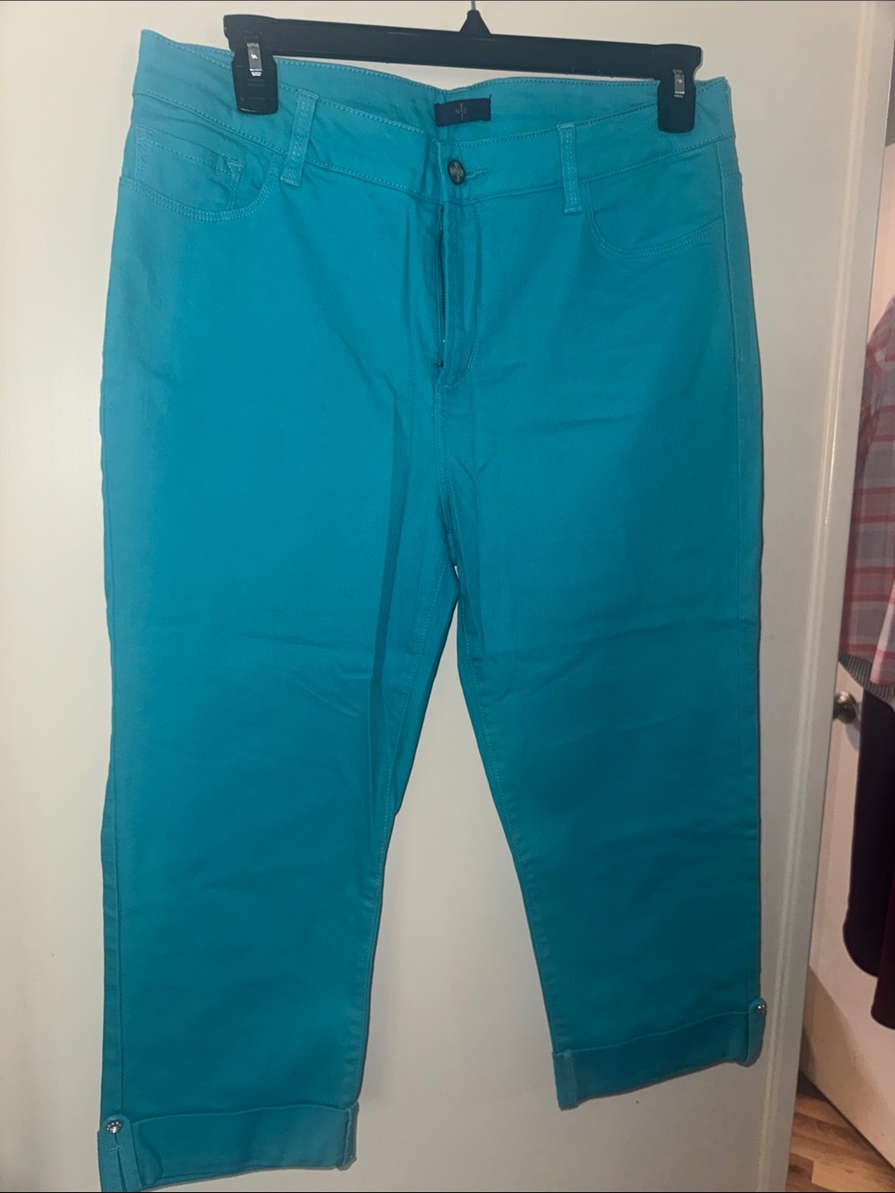 NYDJ Teal Ankle Cropped Jeans